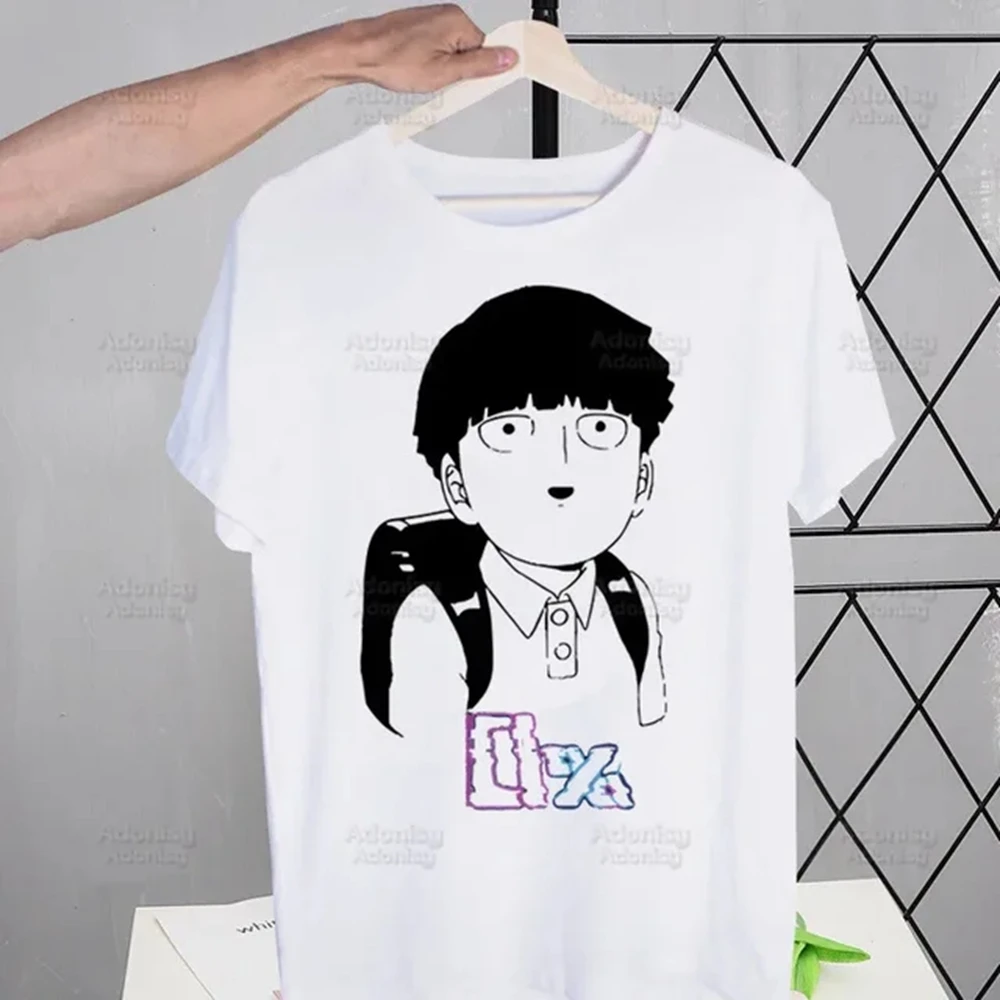 Mob Psycho 100 Shigeo Kageyama T Shirt Men Retro Washed Tops Tees One Anime Manga Tshirt Streetwear Hip Hop T-shirts 72507