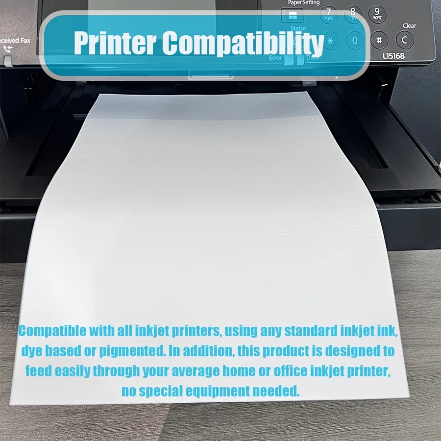 5pcs/10pcs Printable White Cotton Canvas Fabric for Inkjet Printer, A4 Size  Cloth for Image Printing