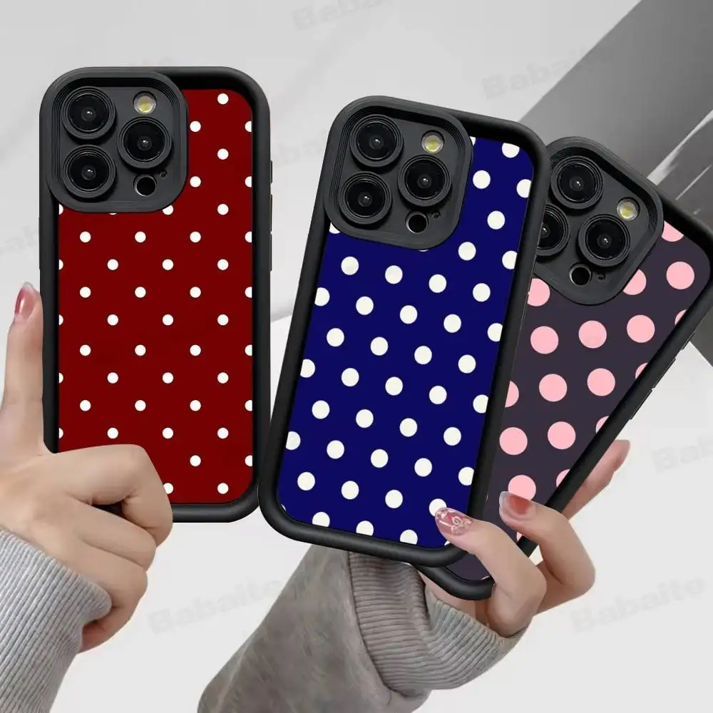 

Red Black Gold Polka Dots Dot Phone Case For IPhone 17 16 15 14 13 12 11 Pro Max Plus Mini Luck Cover