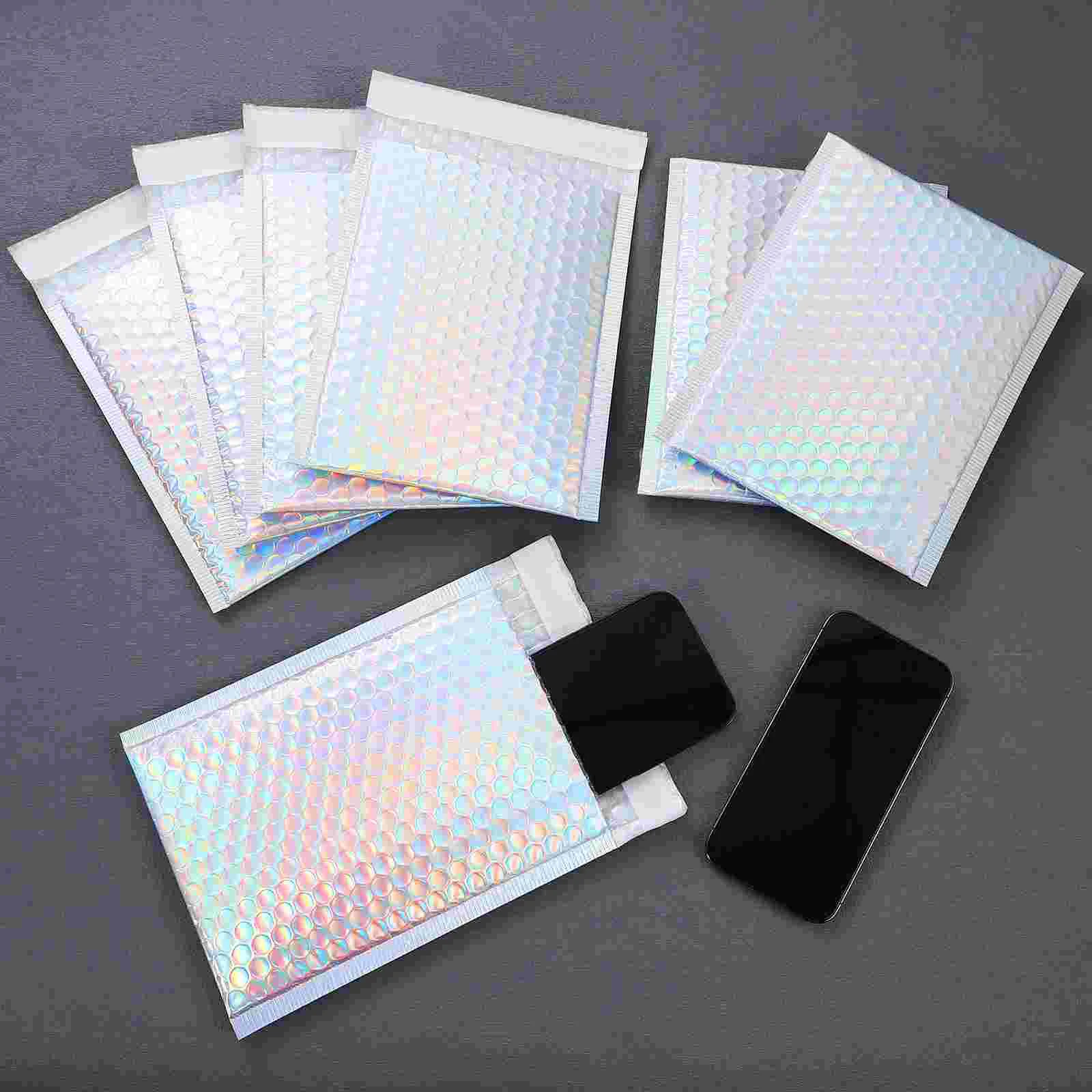 12 Pcs Film Bag Colored Envelopes Adhesive Shipping Mailing Packing The Pet for Packaging Small Miss