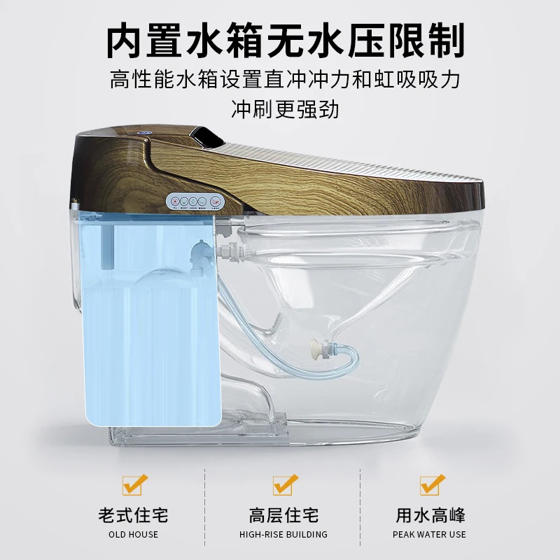 Intelligent toilet integrated automatic no water pressure limit remote control electric voice toilet color - Image 4