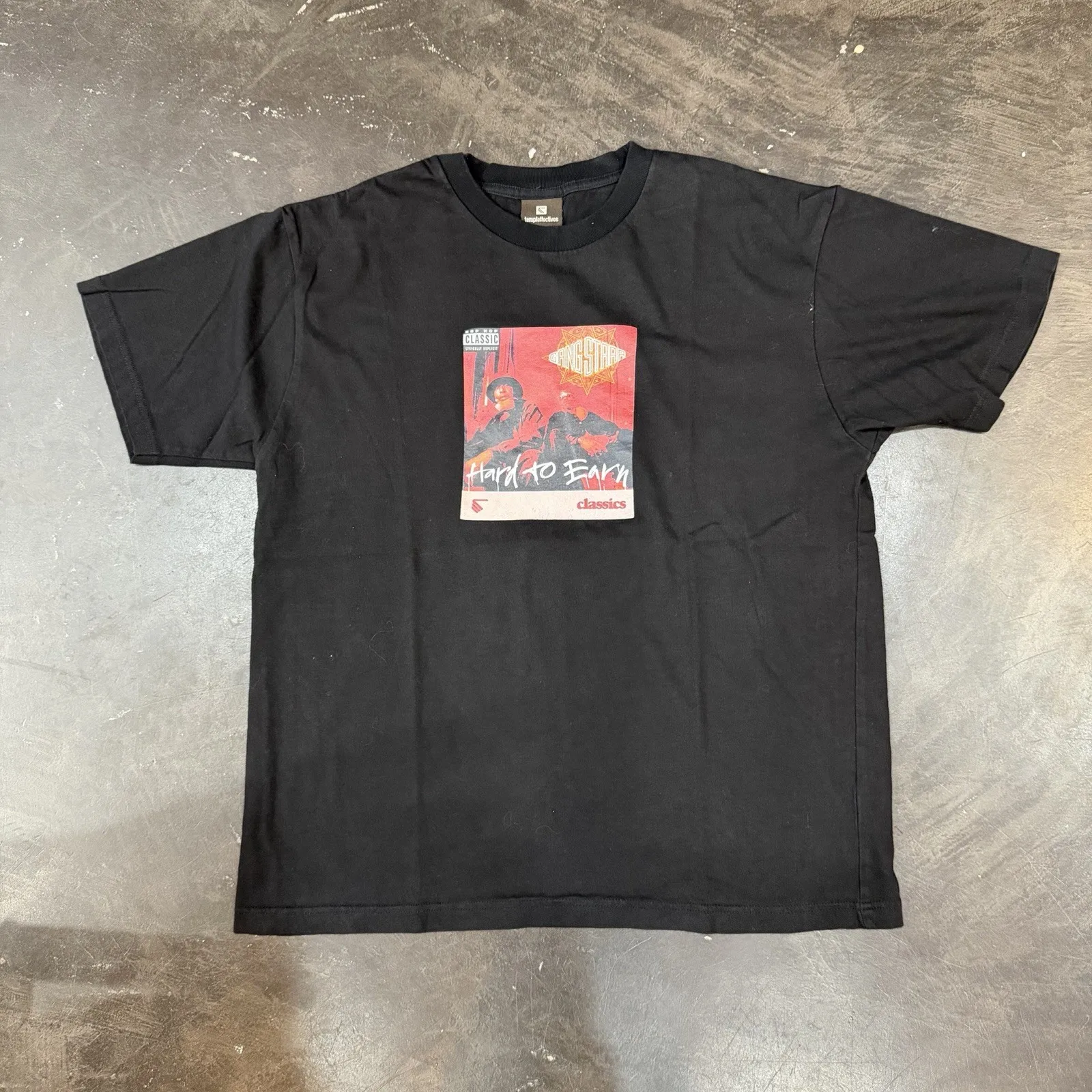 Vintage Y2K Gang Starr “Hard To Earn” Templeffectives Rap TShirt Sz L