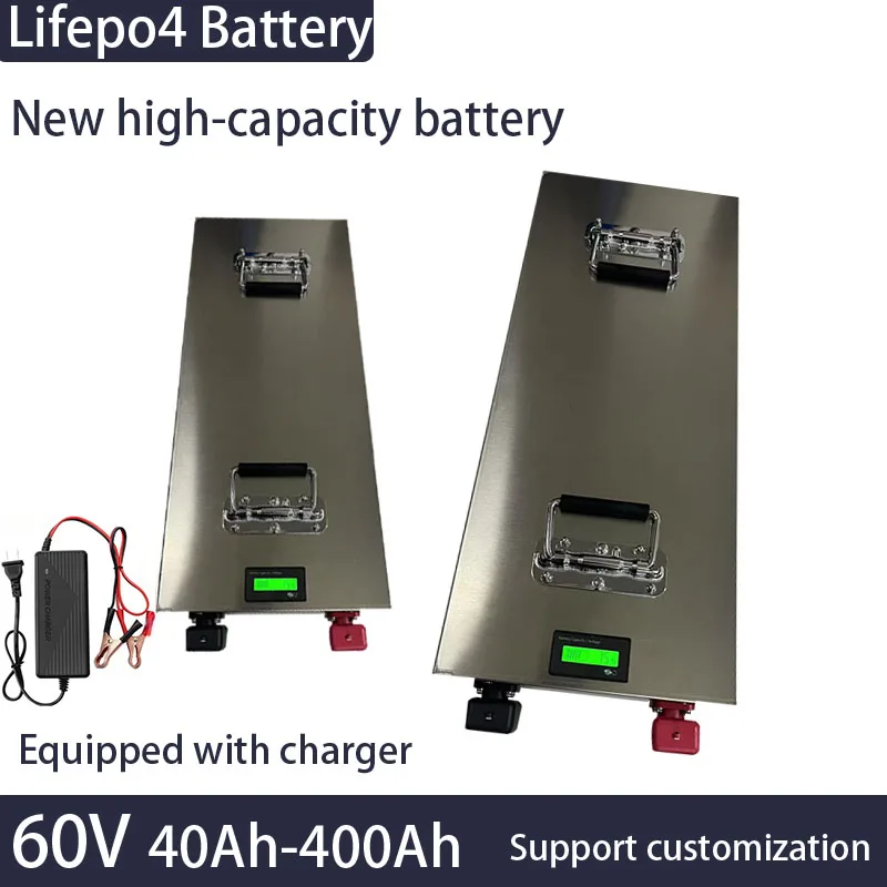 

new 60V 40Ah 80Ah 100Ah 150Ah 200Ah 240Ah 300Ah 400Ah Lifepo4 Battery for 3KW 6KW EV RV Motorcycle Tricycle Sightseeing Car