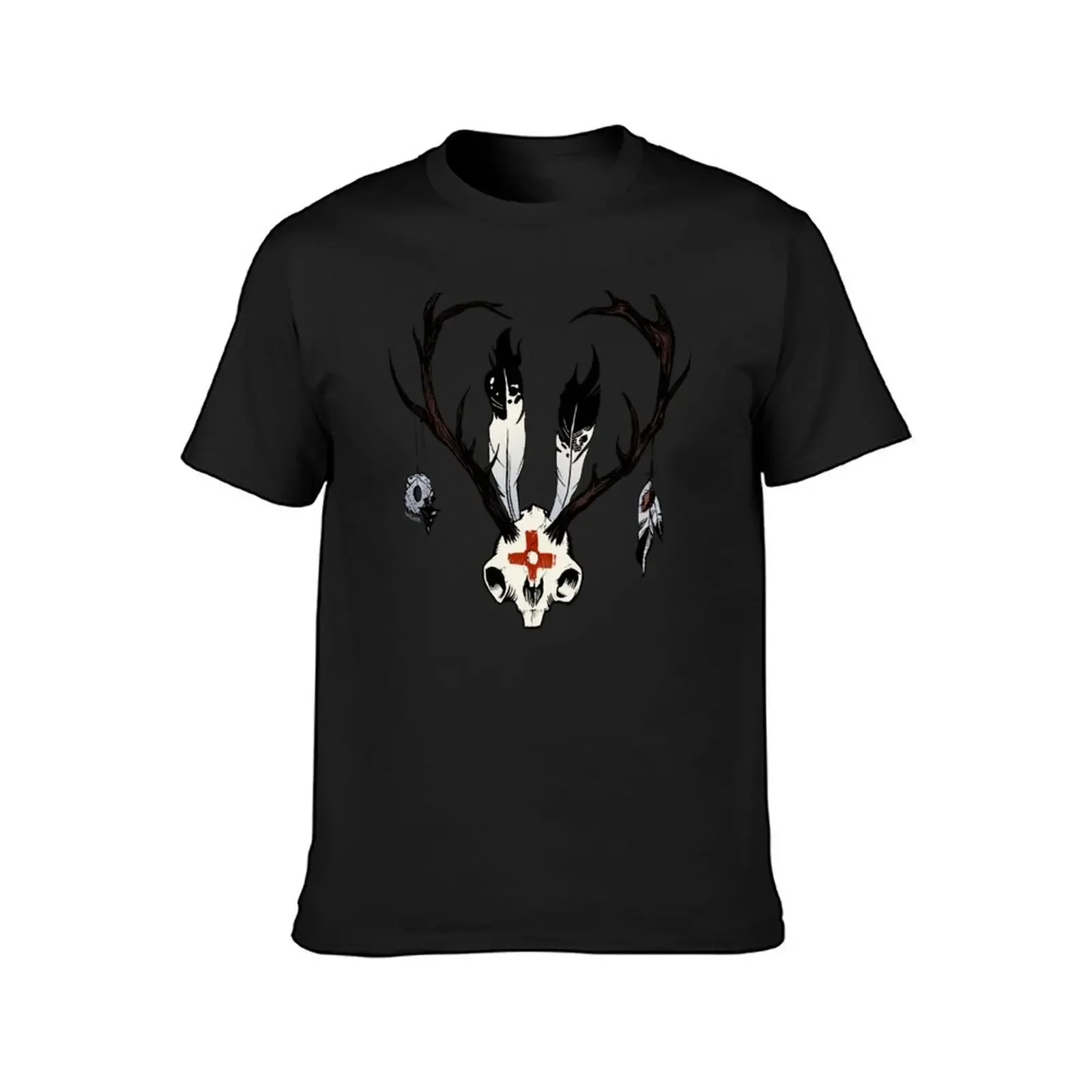 Ceremonial Jackalope Skull T-Shirt quick-drying anime figures t shirt men 100℅ cotton