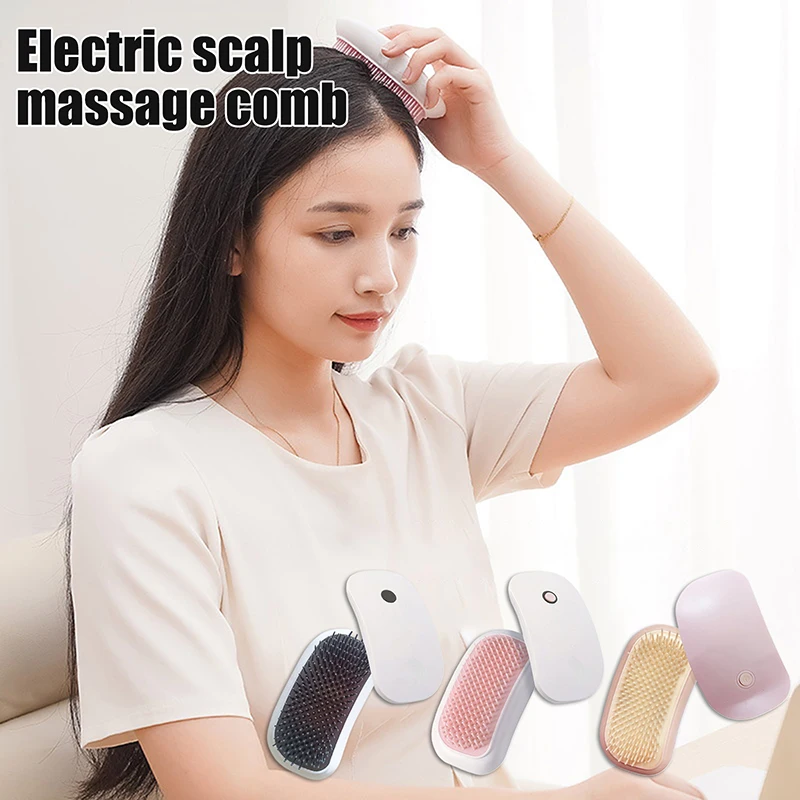 

1Pcs Electric Head Massager 8000 Slight Vibrations Per Minute Portable Silicone Comb Body Relaxing Health Care Head Massage Aid