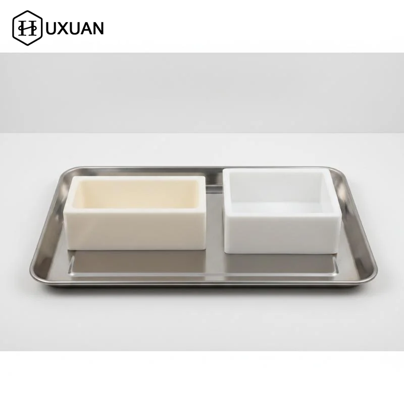 【W】1Pcs High Purity High Temperature Resistant Multiple Sizes Ceramic Crucible 99% Alumina Square Crucible For Laboratory