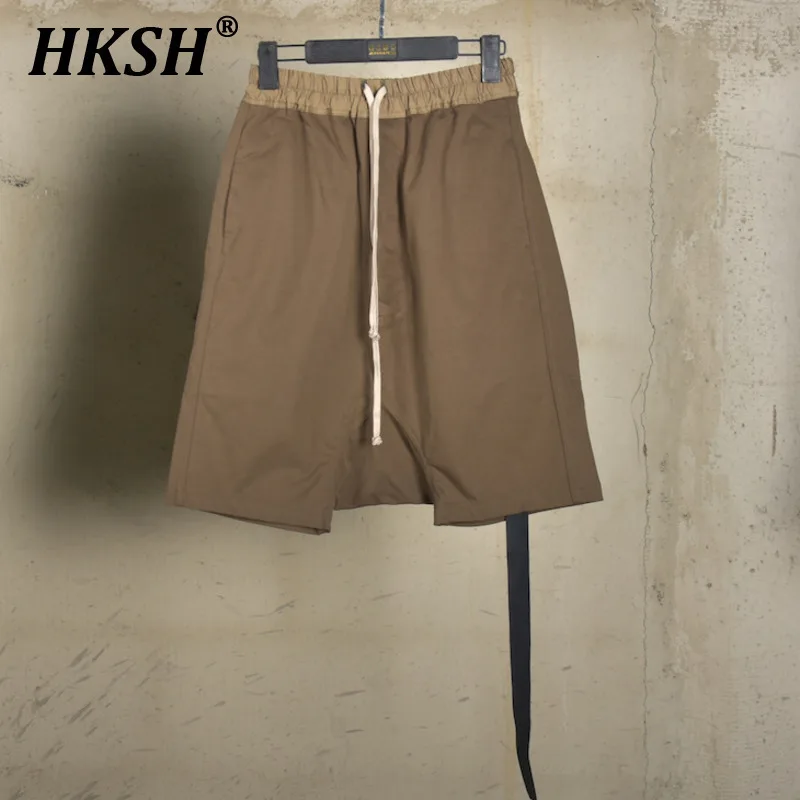 

HKSH Летние новые мужские шорты Tide High Street Darkwear RO Вязаные капри-шаровары с заниженным шаговым швом Модные модные брюки средней длины HK5756