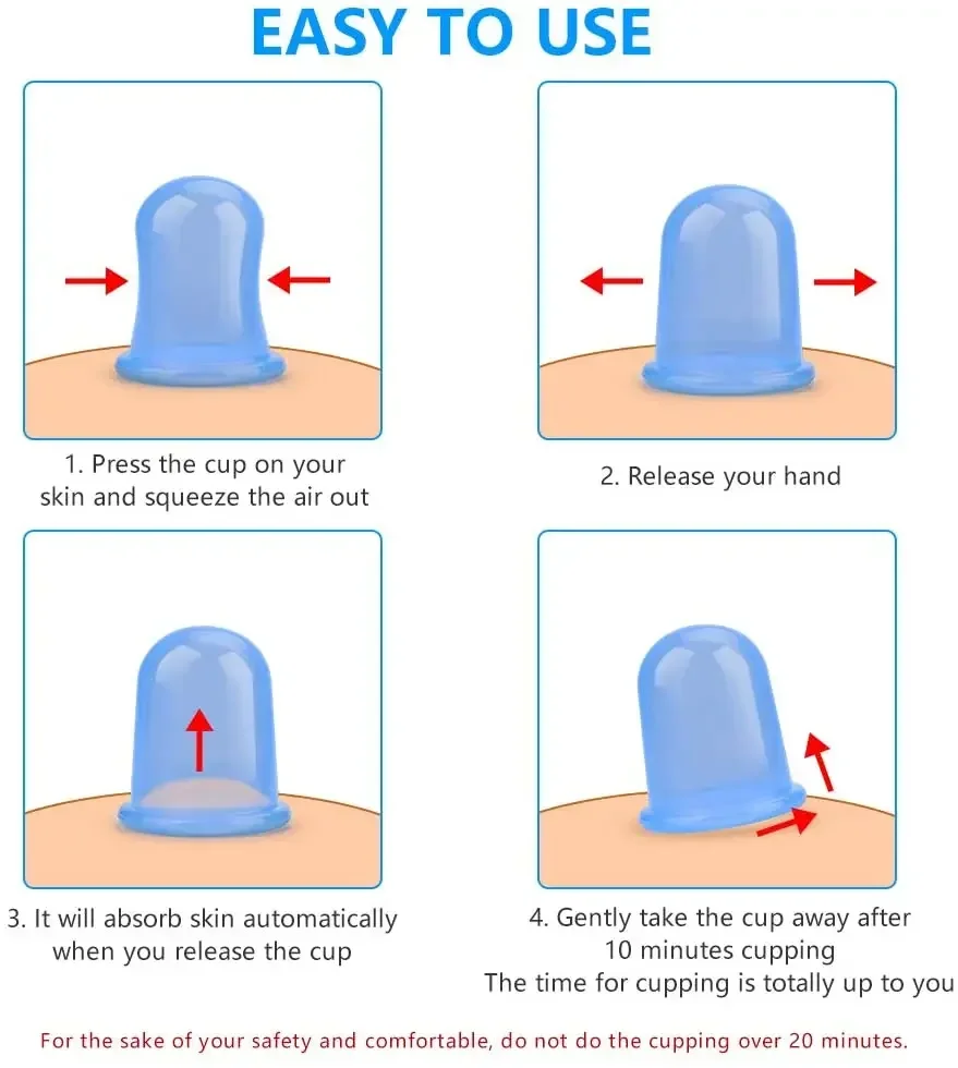 Anti-Cellulite Silicone Suction Cups Banks Vacuum Massage Cupping Massager For Jar Physiotherapy Cans Set Fat Burner Gift Bag