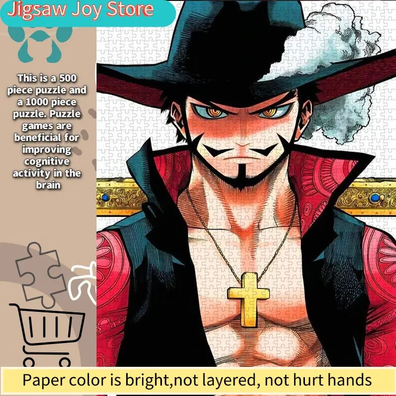 

Рождественская головоломка | Аниме-персонаж с крестом на шее и черной широкополой шляпой, из картона, подходит для коллекционирования.