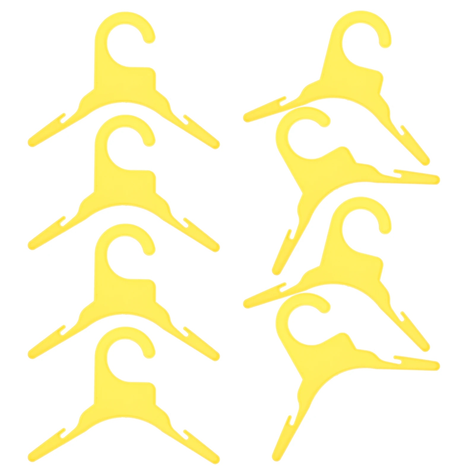 

10pcs Clothes Hangers Yellow Small Size Portable Plastic Rack Pet Dog Clothes Hangers Clothing Dry Hanger Home Use