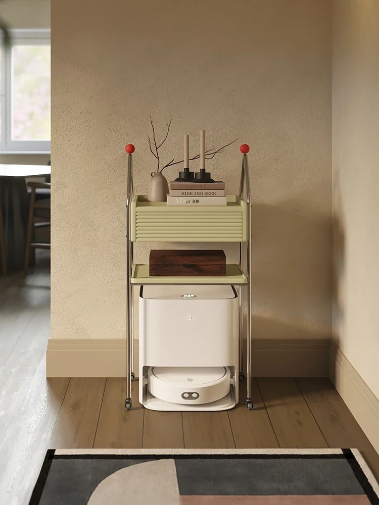 Sweeping robot storage rack, living room movable sofa, cloud whale stone, Kovos storage rack