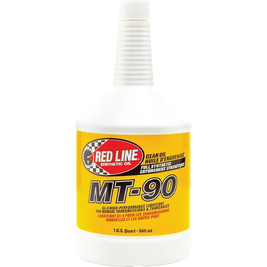 Red Line 50304 MT90 75W90 GL4 ناقل الحركة اليدوي وزيوت التشحيم الناقل MTL 1 كوارت لعلب التروس عالية الأداء في HeavyDut
