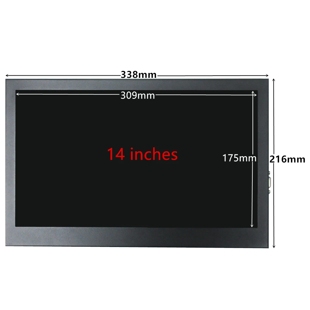 14 Inch 16:9 1600*900 Portable Display Monitor For Raspberry Pi Banana Pi Orange Pi Computer Auxiliary Screen Sub Screen