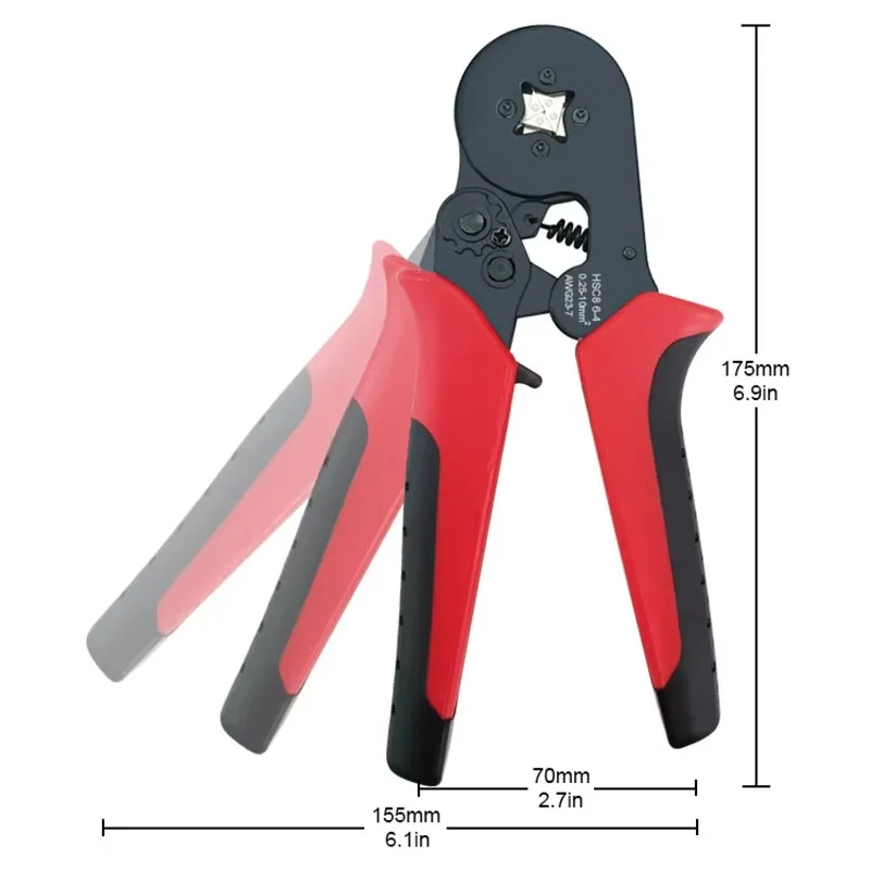 Ferrule Crimping Tool Kit 0.25-10 mm2 Self Adjustable Ferrule Crimper Plier, with 1200PCS Wire Ferrules Wire Ferrule Kit