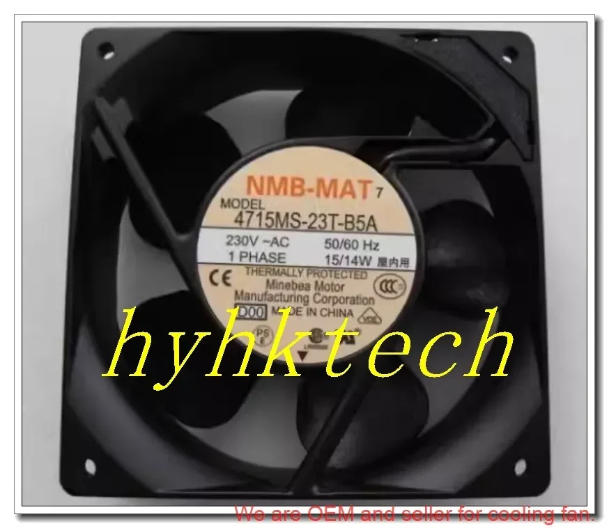 

Fan 4715MS-23T-B50 4715MS-23T-B5A 230V 15/14W 12cm,tested before shipment