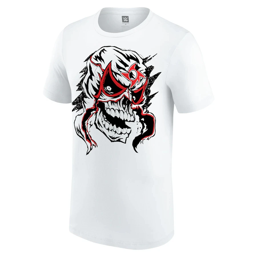 

Men's White Penta Mask T-Shirt Is Simple Fashionable Trendy Loose Sweat Absorbing Breathable Suitable For Sports And Fitness