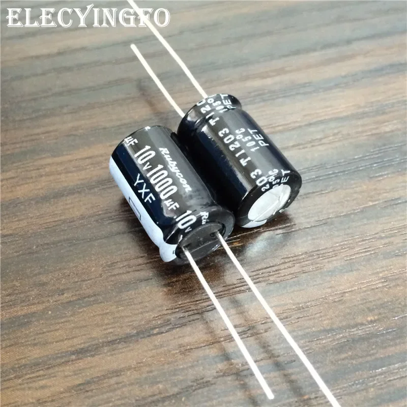 10pcs/100pcs 1000uF 10V Rubycon YXF Series 10x16mm Low Impedance Long Life 10V1000uF Aluminum Electrolytic capacitor motherboard