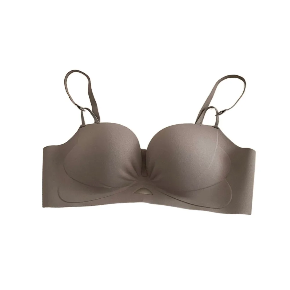 

Fashion Hollow Out Pleated Deep V Bra Push Up Shockproof Underwear for Women Anti-sagging Lingerie Seamless Bra Gifts