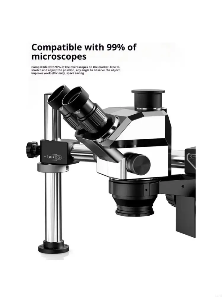 Precisions Double Arm Boom Stand Microscope Articulating Arm Stand With Smooth Focusing Mechanism Clamps Base A2BB