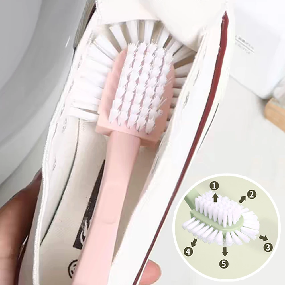 All-round Shoe Washing Brush Household Plastic Long-handled Soft-bristle Shoe Clothing Board Brush Multifunctional Cleaning Tool