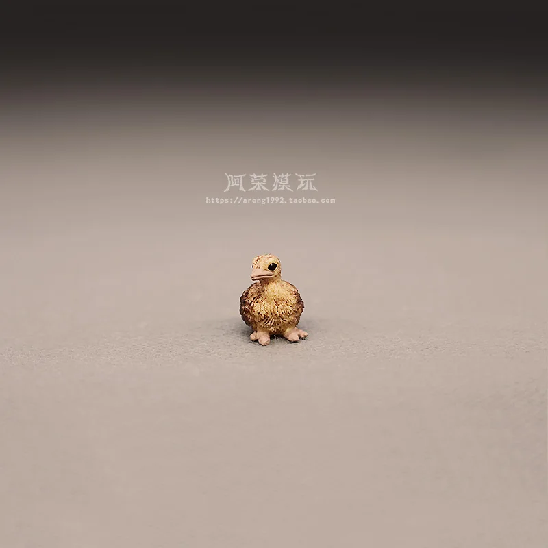 Micro-scaled Action Figures Static Pocket-sized Juvenile Ostrich Model Desktop Miniature Ornament Accessories Creative Toys