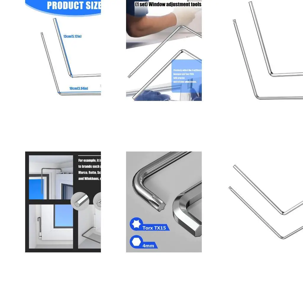 

652F 2Pcs Wear Resist Window Fitting Wrench Professional Steel Window Adjuster For Accurate Door Hardware Maintenance