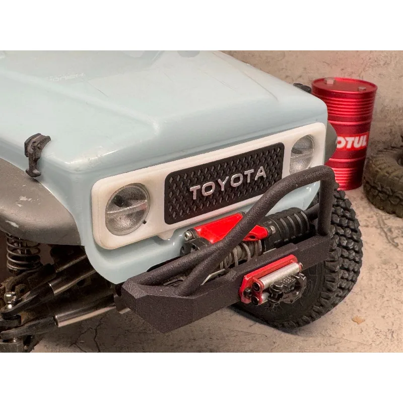 Upgrade Parts Realistic Custom Front Grille Mesh for VP VS4-10 Phoenix FJ40,Classic Style Radiator Cover for RC Crawler Truck