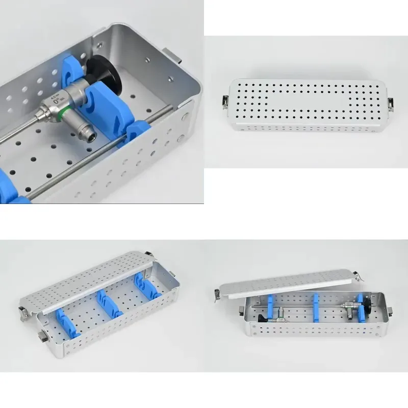 Hot Sale JIACHENG Sterilization Box Sterilising Trays Disinfection Box with Silicone Mat Endoscope Sets Autoclavable