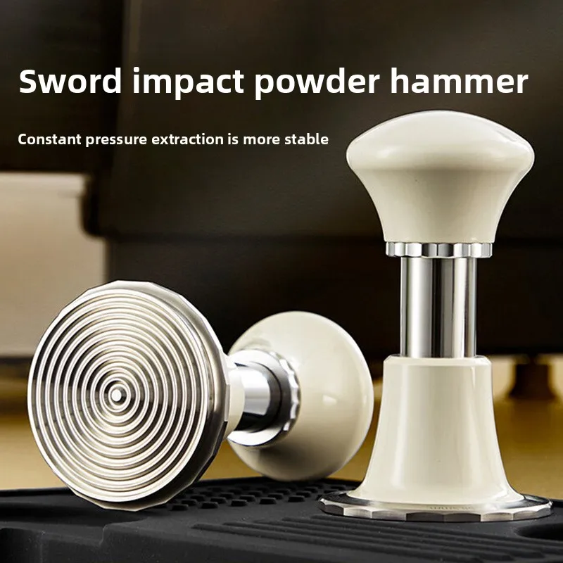 Constant Force Espresso Tamper Concentric Circle European Arc Thread Coffee Powder Press Hammer Labor Saving