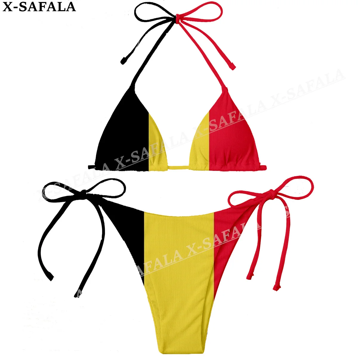 Belgium Country Flag 3D Print Women Micro Sexy Bikini Bra Set Summer Beachwear Sexy Beach Two Pieces Bathing Suits Swimwear