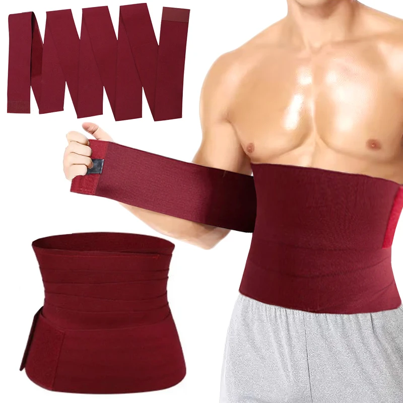 AfruliA 10cm Bandage Wrap Snap Men Waist Trainer Fajas Colombian Girdle Slimming Tummy Control Belt 3M 4M 5M 6M Corset Shapewear