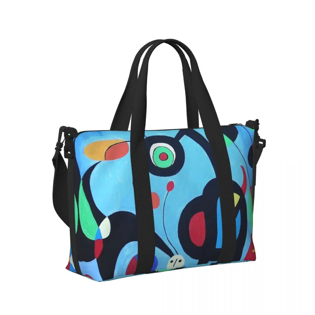 

Painting By Joan Miro Beach Travel Bag Large Capacity Tote Bags for Gym Sport Women Shopping Duffle Shoulder Bag