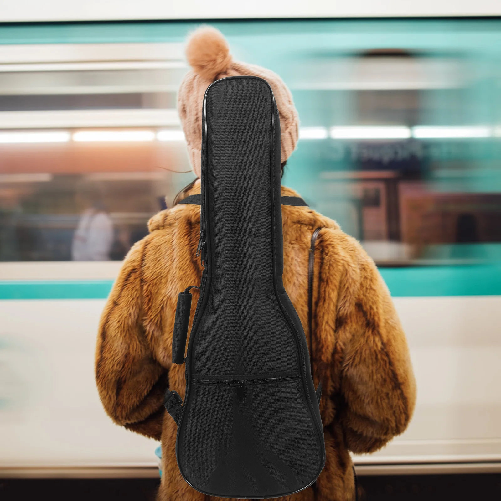 

Portable Ukulele Case Bag Strong Oxford Fabric Storage Pouch with Comfortable Strap for Acoustic Soprano Ukulele Protection