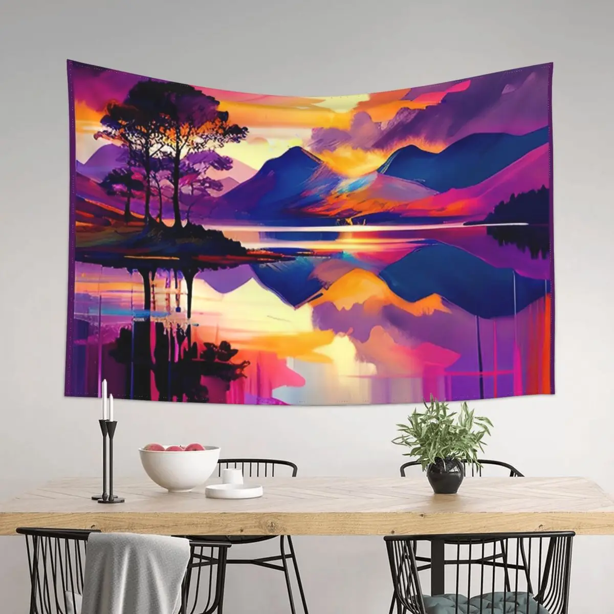 

Scottish Highlands Sunset Surge Tapestry Wallpapers Home Decor Funny Custom Room Decorations Aesthetics Tapestry