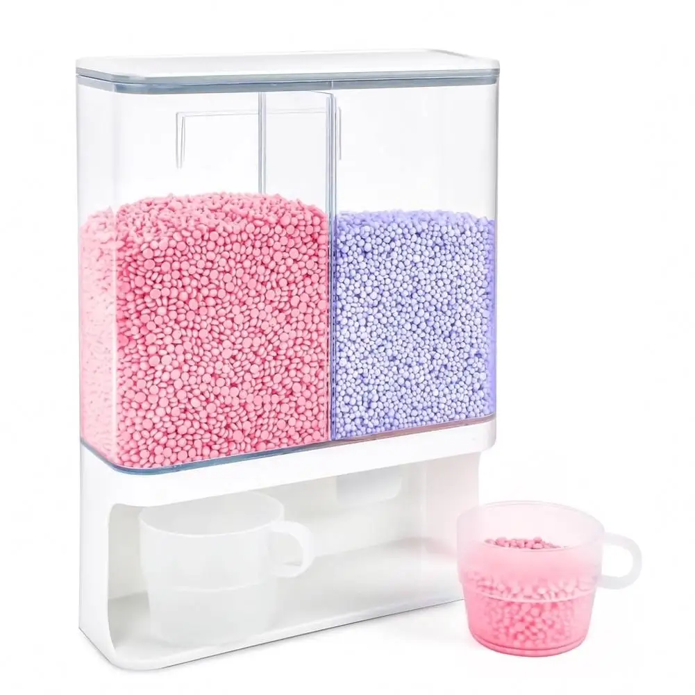 Scent Booster Dispenser Wall Mount for Laundry Beads Detergent Stain Remover Carpet Freshener Sea Salt Rice Solid Storage view 4