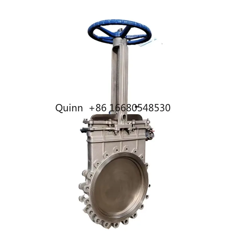 FCStainless Steel Knife Gate Valve Slide Gate Valve 150mm SS304 Pneumatic Petal Type 8 Inch Dn500 Slurry Knife Gate Valve