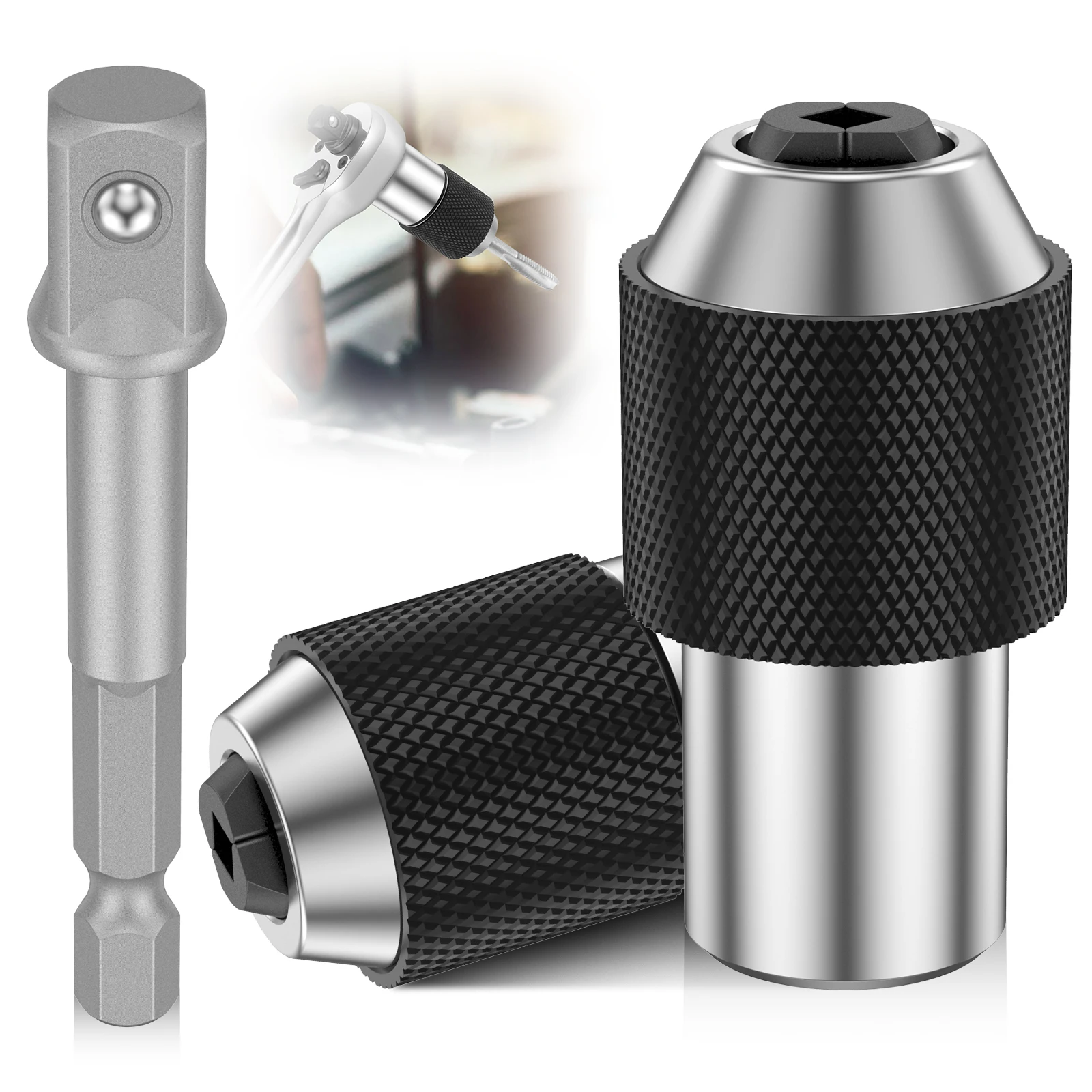 

Набор из 3 регулируемых головок для метчиков # 6-1/2" Cr Mo Steel 3/8" Набор головок для метчиков с приводом для инструментов для извлечения винтов с плотным пространством