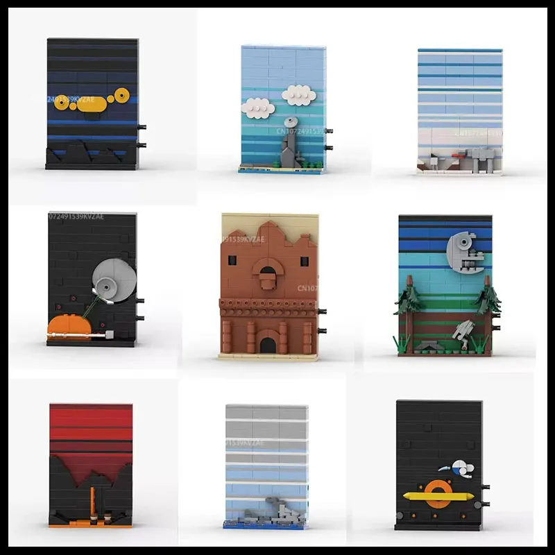 

MOC Space Postcard Galaxy Universe Model Building Blocks Movie Scene Desert Skywalkered Brick Toys Birthday Xmas Gift