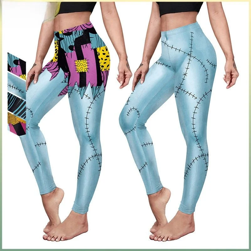 

Women's loween Digital Print Cisas Pants Boting Trousers Long Polyester Fiber 95% Other Material 5% Ladies Base Lay...
