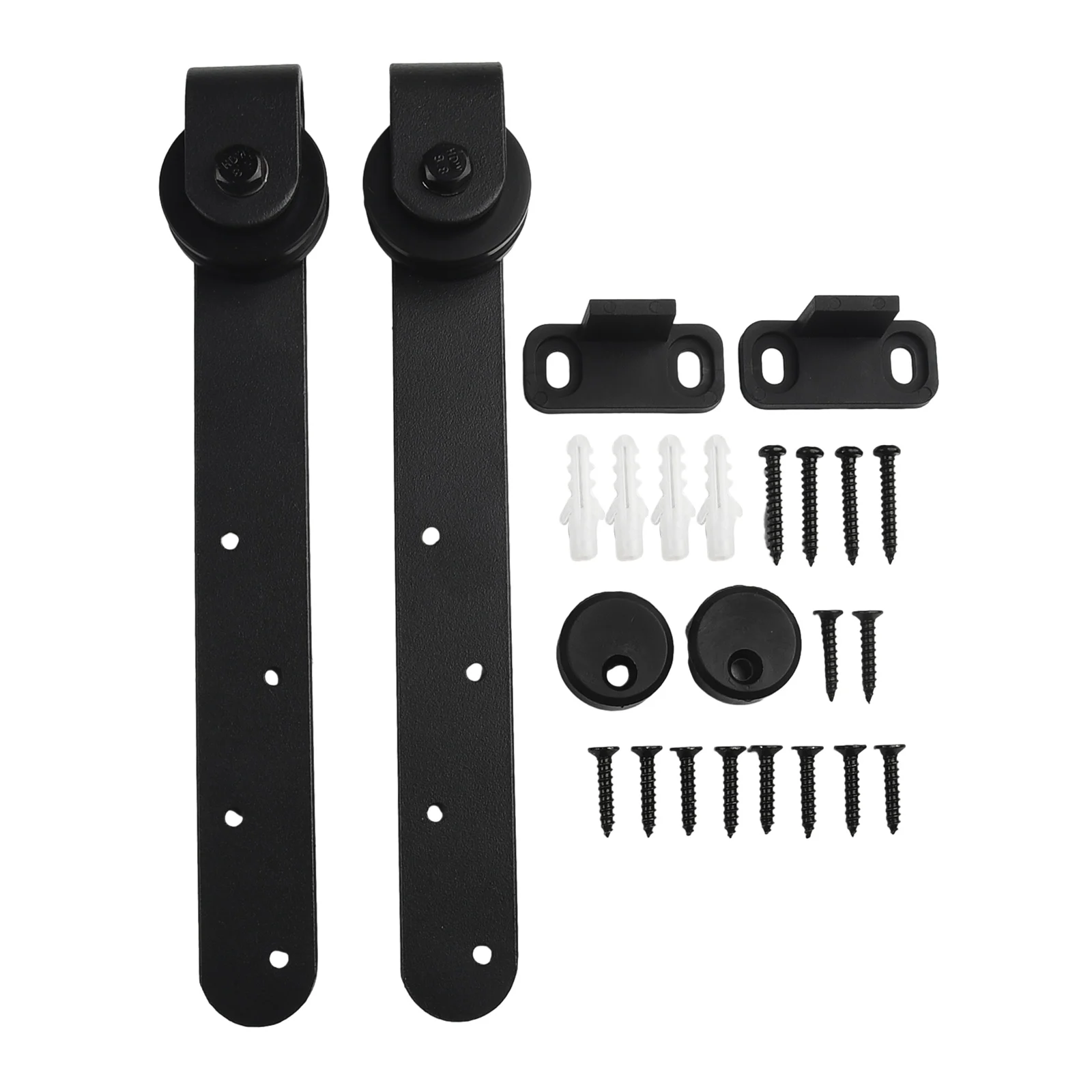 

Mini Barn Door Sliding Kits Black Sturdy Hardware Kits For Cabinet Doors Rail-Set Smooth Silent Easy Installation