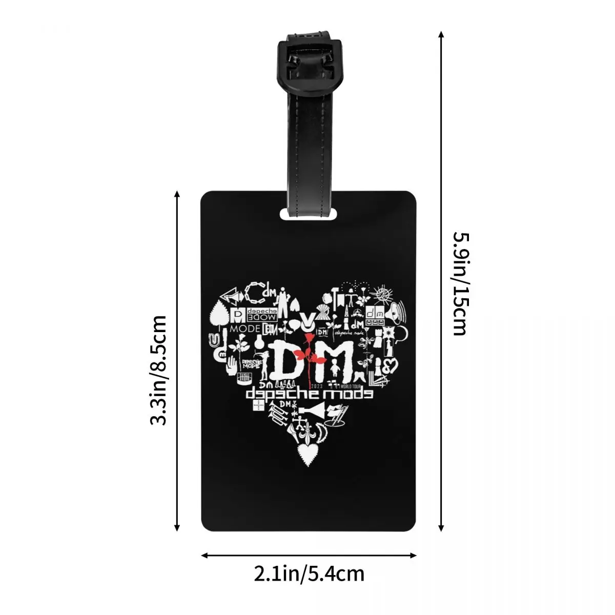 Custom Depeche Cool Mode Electronic Rock Luggage Tag for Suitcases Cute Baggage Tags Privacy Cover Name ID Card