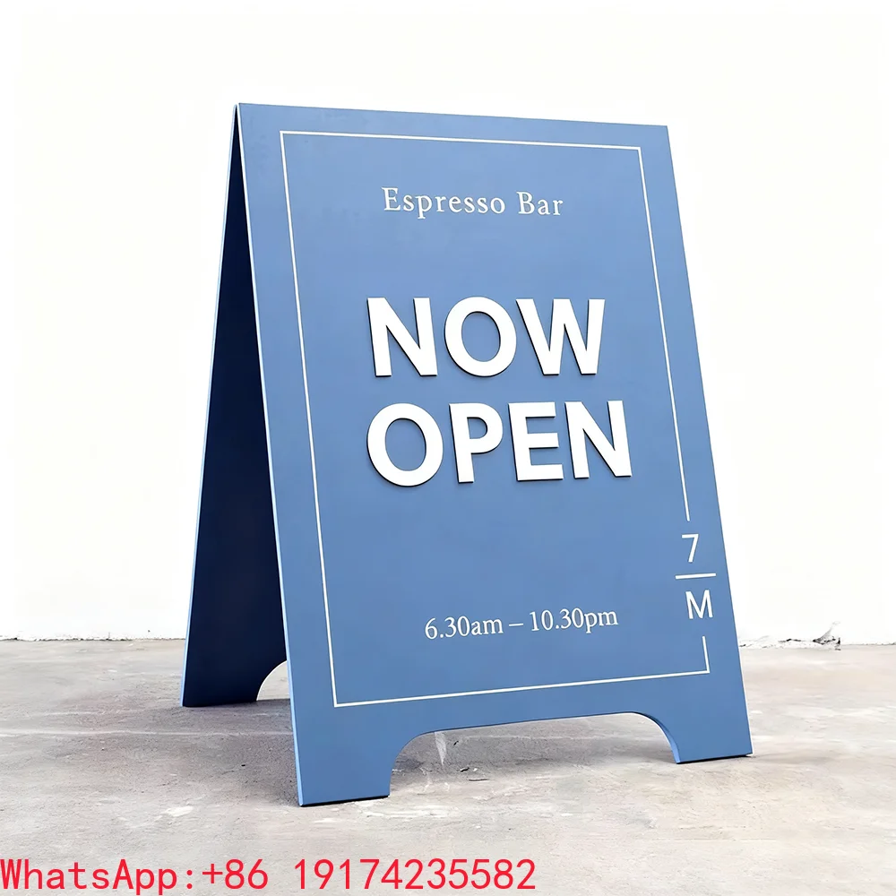 Custom Double-Sided Outdoor/Indoor Poster Board Weatherproof Signs Board Plastic a Frame Sidewalk Signs