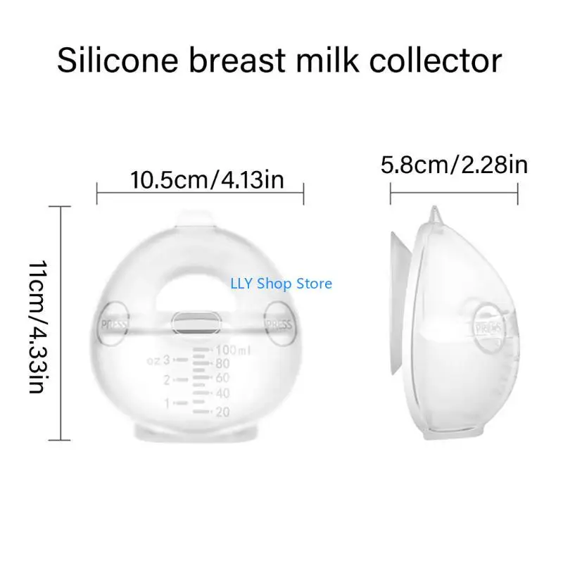 T8UD سيليكون حليب الثدي جامع مانع للتسرب 100 مل مريح للأمهات المرضعات #6