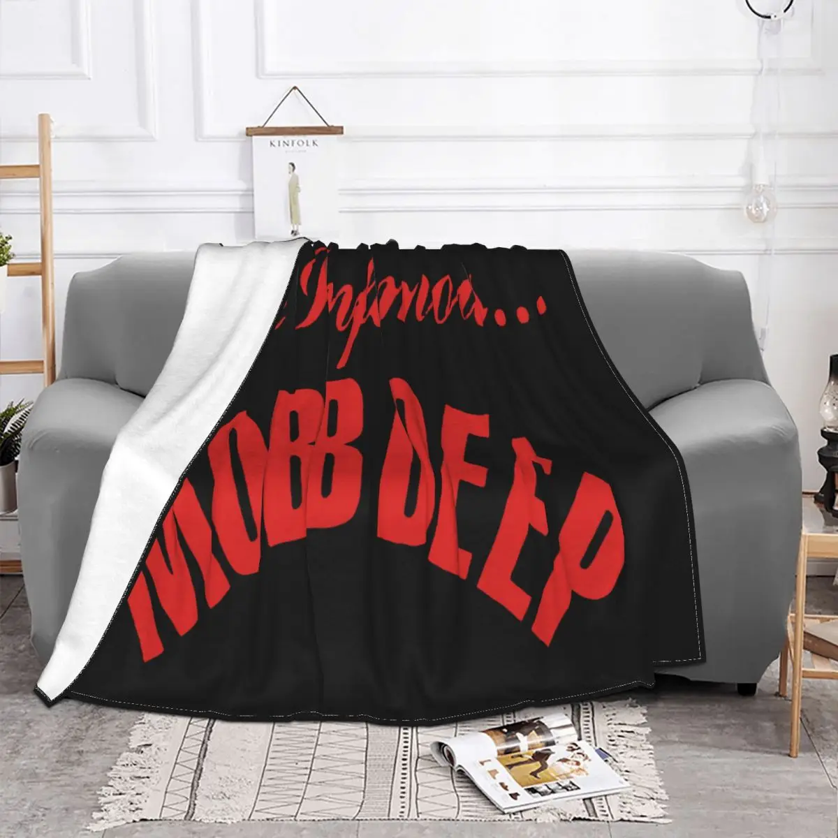 Mobb Deep Promo Funny Birthday Cotton Vintage Gift Men Customiz Kawaii Rock Any Logo Sale Throw Blanket