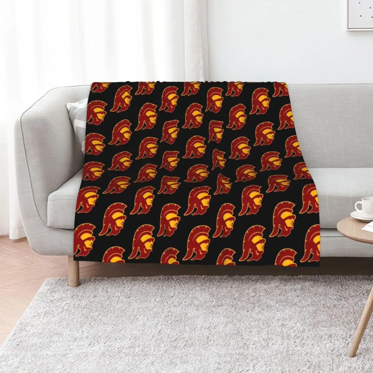 USC Southern Cal Icon Logo Officially Licensed Throw Blanket sofa bed Blankets For Bed Sofa Quilt funny gift Blankets
