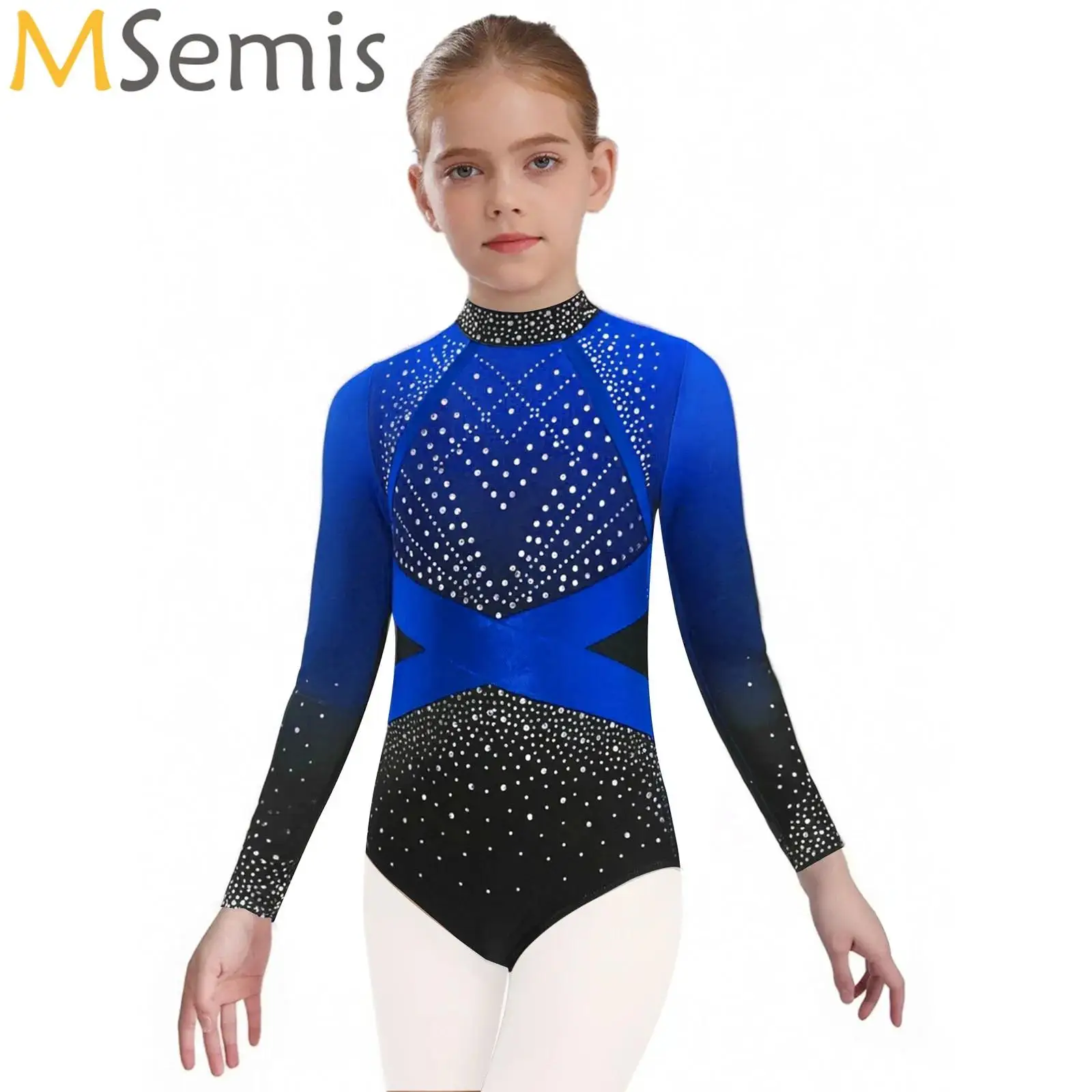 

Girls Team Fashion Long Sleeve Dance Leotards for Ballet Dancewear Rhythmic Gymnastics Ballerina Ballroom Jumpsuit Performance