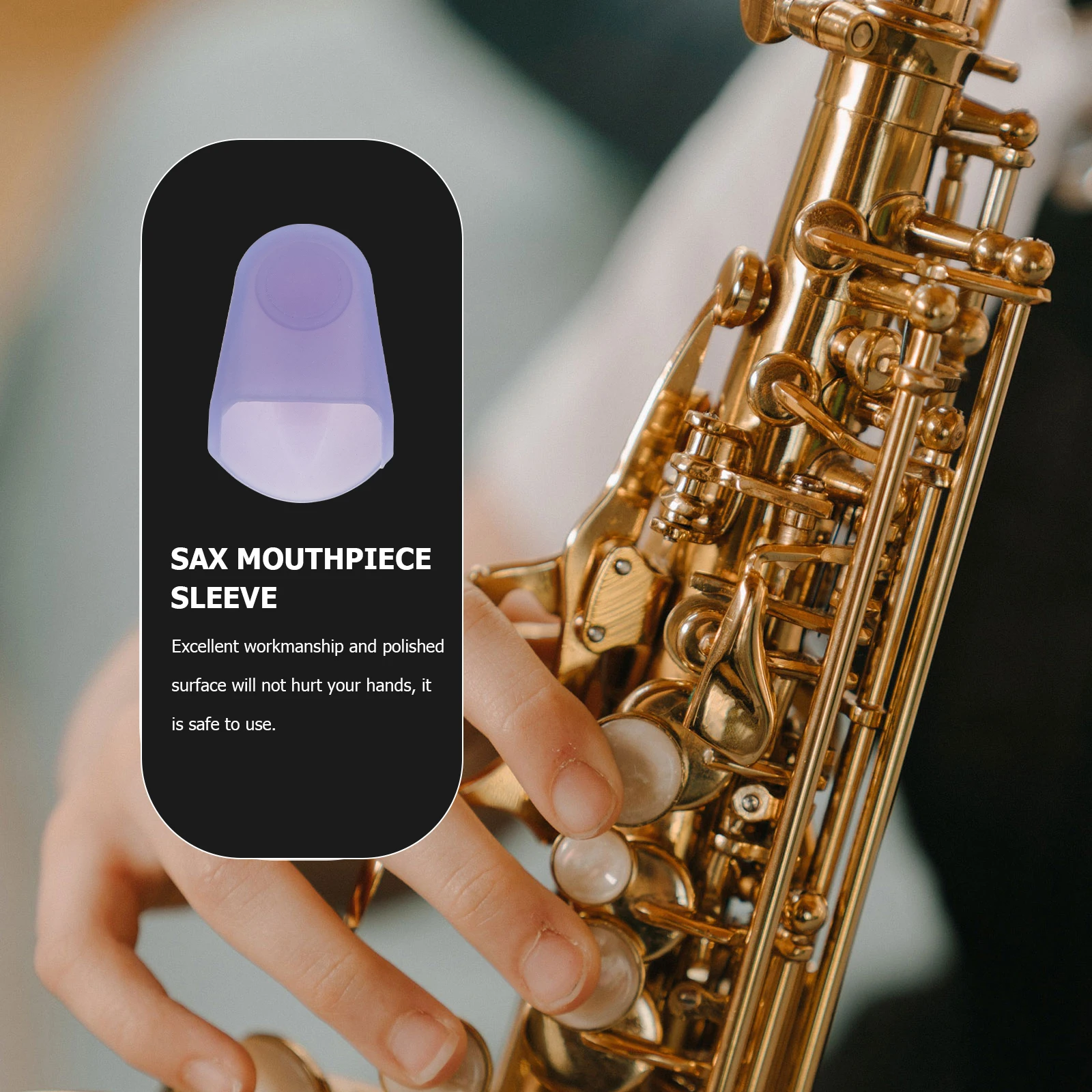

Saxophone Mouthpiece Cover Lightweight Portable Design Easy Assembly Professional Protection Sleeve For Saxophone Durable