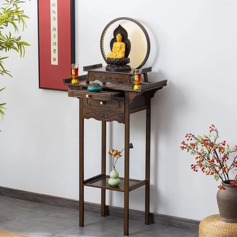 New Chinese Style Offering Table Home Incense Table, Buddhist Altar, Shrine Offering Table, Platform God of Wealth, Entryway Tab