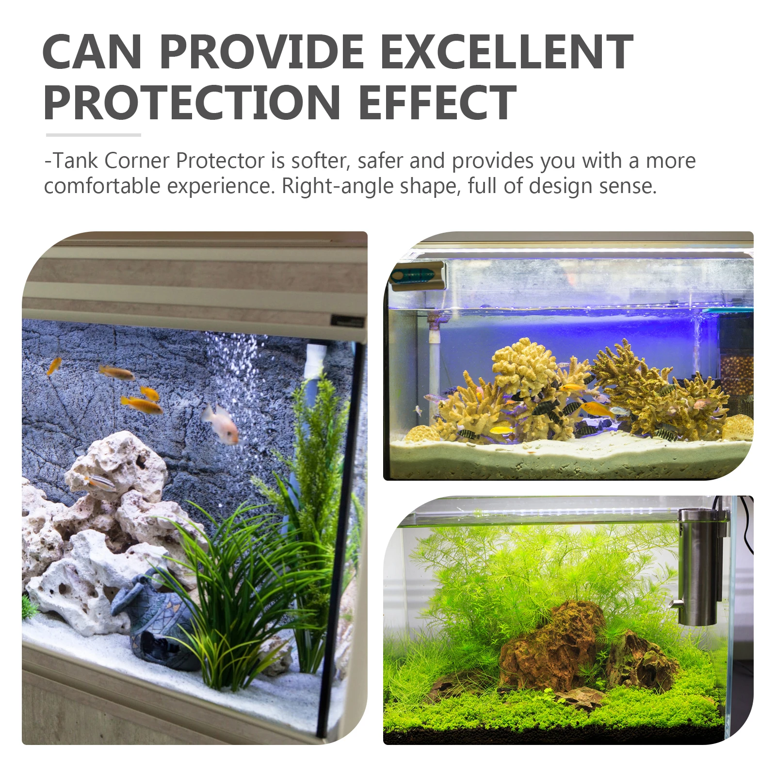 

6Pcs Right-Angle Corner Guards Supple Safety Protector for Fish Tanks Pet Carriers Kids Corner Protector Tank Tank Protectors