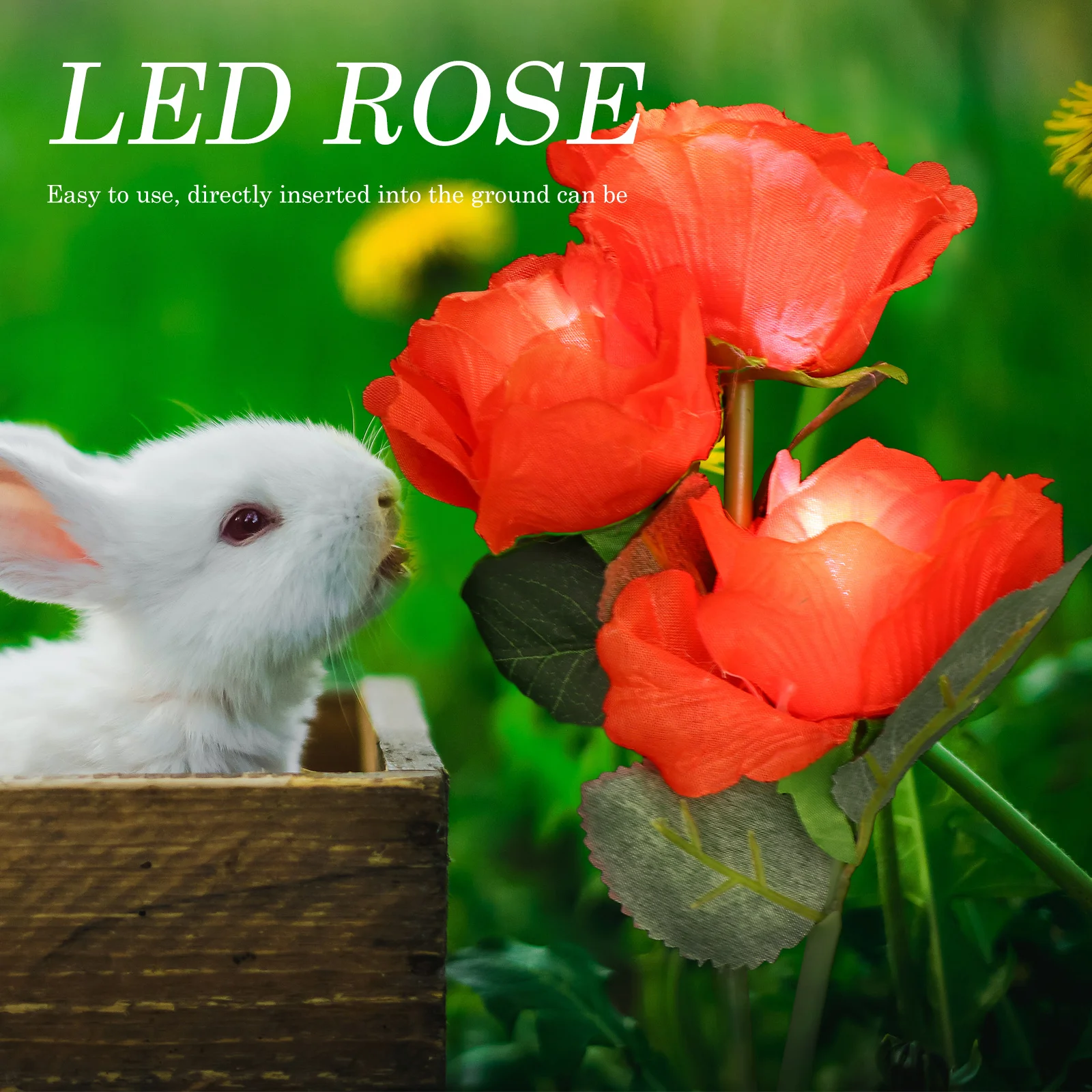 

Solar LED Rose Flower Light Solar Energy Storage Easy Use Front Door Backyard Orchard Roadside Courtyard Garden Light